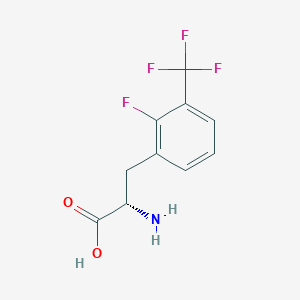 molecular formula C10H9F4NO2 B8112060 (2S)-2-Amino-3-[2-fluoro-3-(trifluoromethyl)phenyl]propanoic acid 