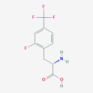 molecular formula C10H9F4NO2 B8112062 (S)-2-Amino-3-(2-fluoro-4-(trifluoromethyl)phenyl)propanoic acid 