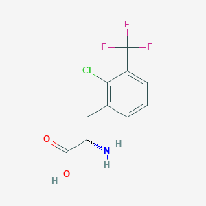 molecular formula C10H9ClF3NO2 B8112068 (2S)-2-Amino-3-[2-chloro-3-(trifluoromethyl)phenyl]propanoic acid 