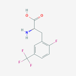 molecular formula C10H9F4NO2 B8112070 (2S)-2-Amino-3-[2-fluoro-5-(trifluoromethyl)phenyl]propanoic acid 