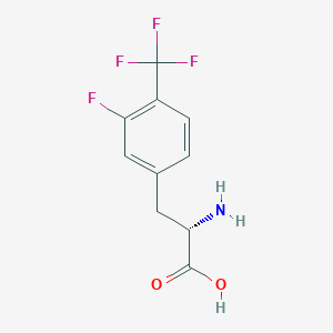 molecular formula C10H9F4NO2 B8112081 p-Trifluoromethyl-m-fluorophenylalanine 