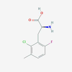 molecular formula C10H11ClFNO2 B8112083 (2S)-2-amino-3-(2-chloro-6-fluoro-3-methylphenyl)propanoic acid 