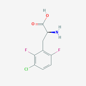 molecular formula C9H8ClF2NO2 B8112091 rac-(2R)-2-amino-3-(3-chloro-2,6-difluorophenyl)propanoic acid 