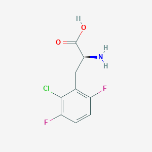 molecular formula C9H8ClF2NO2 B8112101 (2S)-2-Amino-3-(2-chloro-3,6-difluorophenyl)propanoic acid 