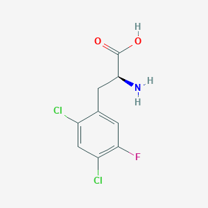 molecular formula C9H8Cl2FNO2 B8112117 (2S)-2-Amino-3-(2,4-dichloro-5-fluorophenyl)propanoic acid 
