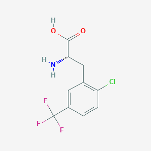 molecular formula C10H9ClF3NO2 B8112121 (2S)-2-Amino-3-[2-chloro-5-(trifluoromethyl)phenyl]propanoic acid 