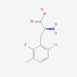 molecular formula C10H11ClFNO2 B8112128 (2S)-2-Amino-3-(6-chloro-2-fluoro-3-methylphenyl)propanoic acid 