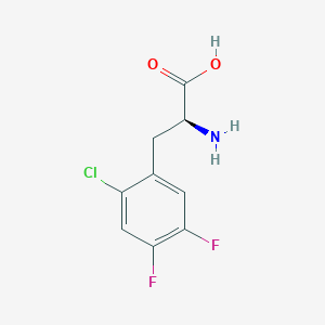 molecular formula C9H8ClF2NO2 B8112149 (2S)-2-Amino-3-(2-chloro-4,5-difluorophenyl)propanoic acid 
