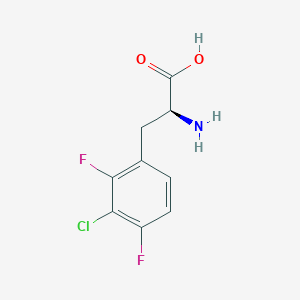 molecular formula C9H8ClF2NO2 B8112150 (2S)-2-Amino-3-(3-chloro-2,4-difluorophenyl)propanoic acid 