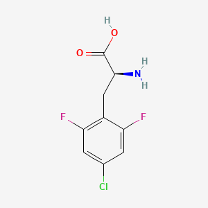 molecular formula C9H8ClF2NO2 B8112164 (2S)-2-Amino-3-(4-chloro-2,6-difluorophenyl)propanoic acid 
