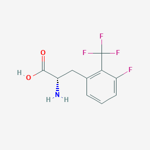 molecular formula C10H9F4NO2 B8112168 (2S)-2-amino-3-[3-fluoro-2-(trifluoromethyl)phenyl]propanoic acid 