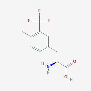 molecular formula C11H12F3NO2 B8112173 (2S)-2-amino-3-[4-methyl-3-(trifluoromethyl)phenyl]propanoic acid 