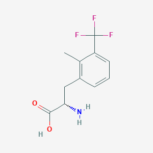 molecular formula C11H12F3NO2 B8112184 (2S)-2-amino-3-[2-methyl-3-(trifluoromethyl)phenyl]propanoic acid 