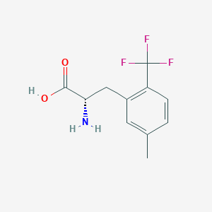 molecular formula C11H12F3NO2 B8112192 (2S)-2-amino-3-[5-methyl-2-(trifluoromethyl)phenyl]propanoic acid 