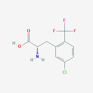molecular formula C10H9ClF3NO2 B8112216 (2S)-2-amino-3-[5-chloro-2-(trifluoromethyl)phenyl]propanoic acid 