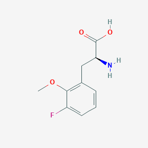 molecular formula C10H12FNO3 B8112221 rac-(2R)-2-amino-3-(3-fluoro-2-methoxyphenyl)propanoic acid 