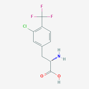 molecular formula C10H9ClF3NO2 B8112225 (2S)-2-amino-3-[3-chloro-4-(trifluoromethyl)phenyl]propanoic acid 