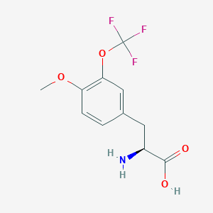 molecular formula C11H12F3NO4 B8112249 (2S)-2-amino-3-[4-methoxy-3-(trifluoromethoxy)phenyl]propanoic acid 