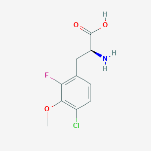 molecular formula C10H11ClFNO3 B8112254 (2S)-2-amino-3-(4-chloro-2-fluoro-3-methoxyphenyl)propanoic acid 