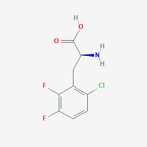 molecular formula C9H8ClF2NO2 B8112263 (2S)-2-amino-3-(6-chloro-2,3-difluorophenyl)propanoic acid 