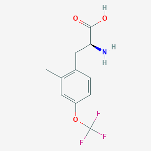 molecular formula C11H12F3NO3 B8112265 (2S)-2-Amino-3-[2-methyl-4-(trifluoromethoxy)phenyl]propanoic acid 