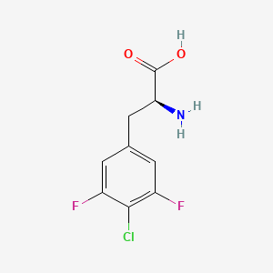 molecular formula C9H8ClF2NO2 B8112270 (2S)-2-amino-3-(4-chloro-3,5-difluorophenyl)propanoic acid 