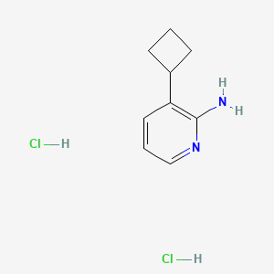 molecular formula C9H14Cl2N2 B8112281 3-Cyclobutylpyridin-2-amine;dihydrochloride 