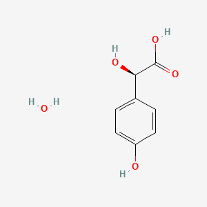 molecular formula C8H10O5 B8112301 (2R)-2-hydroxy-2-(4-hydroxyphenyl)acetic acid hydrate 
