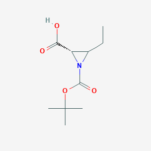 (2S)-1-[(tert-butoxy)carbonyl]-3-ethylaziridine-2-carboxylic acid
