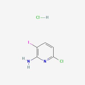 molecular formula C5H5Cl2IN2 B8112385 6-Chloro-3-iodopyridin-2-amine hydrochloride 