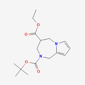 molecular formula C16H24N2O4 B8112413 2-Tert-Butyl 4-Ethyl 4,5-Dihydro-1H-Pyrrolo[1,2-A][1,4]Diazepine-2,4(3H)-Dicarboxylate 