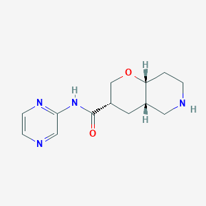 molecular formula C13H18N4O2 B8112425 (3S,4aS,8aR)-N-(pyrazin-2-yl)octahydro-2H-pyrano[3,2-c]pyridine-3-carboxamide 