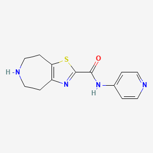 molecular formula C13H14N4OS B8112438 N-(Pyridin-4-Yl)-5,6,7,8-Tetrahydro-4H-Thiazolo[4,5-D]Azepine-2-Carboxamide 