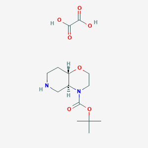 molecular formula C14H24N2O7 B8112460 rel-tert-Butyl (4aS,8aS)-octahydro-4H-pyrido[4,3-b][1,4]oxazine-4-carboxylate oxalate 