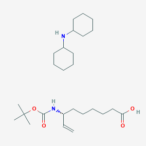 molecular formula C26H48N2O4 B8112472 N-cyclohexylcyclohexanamine;(7R)-7-[(2-methylpropan-2-yl)oxycarbonylamino]non-8-enoic acid 