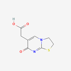 molecular formula C8H8N2O3S B8112529 2-(7-oxo-3,7-dihydro-2H-thiazolo(3,2-a)pyriMidin-6-yl)acetic acid 