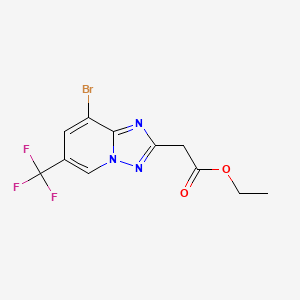 Ethyl2-(8-bromo-6-(trifluoromethyl)-[1,2,4]triazolo[1,5-A]pyridin-2-YL)acetate