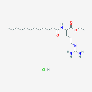 molecular formula C20H41ClN4O3 B8112596 Ethyl 5-(diaminomethylideneamino)-2-(dodecanoylamino)pentanoate;hydrochloride 