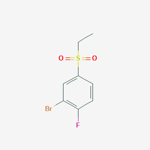 molecular formula C8H8BrFO2S B8112602 2-Bromo-4-(ethylsulfonyl)-1-fluorobenzene 