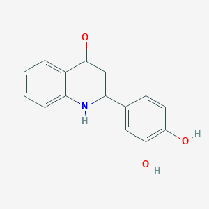 molecular formula C15H13NO3 B8112631 2-(3,4-dihydroxyphenyl)-2,3-dihydroquinolin-4(1H)-one CAS No. 2101206-25-9