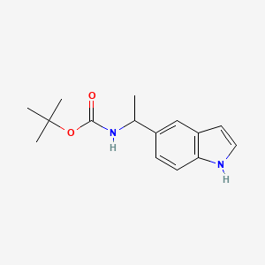 molecular formula C15H20N2O2 B8112634 tert-butyl (1-(1H-indol-5-yl)ethyl)carbamate 