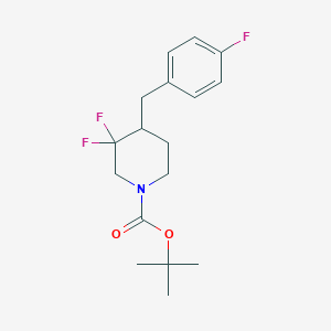 Tert-butyl 3,3-difluoro-4-(4-fluorobenzyl)piperidine-1-carboxylate