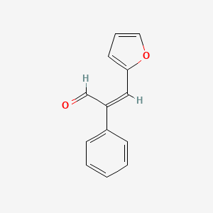 molecular formula C13H10O2 B8112703 3-(Furan-2-yl)-2-phenylacrylaldehyde 