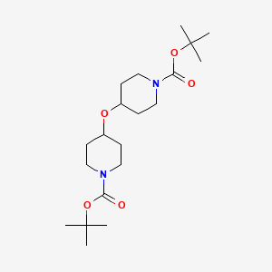 molecular formula C20H36N2O5 B8112713 di-tert-butyl 4,4'-Oxybis(piperidine-1-carboxylate) 