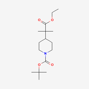 Tert-butyl 4-(1-ethoxy-2-methyl-1-oxopropan-2-yl)piperidine-1-carboxylate
