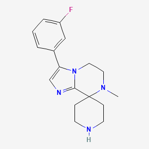 molecular formula C17H21FN4 B8112815 3-(3-fluorophenyl)-7-methyl-6,7-dihydro-5H-spiro[imidazo[1,2-a]pyrazine-8,4'-piperidine] 