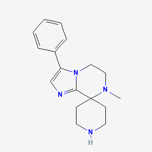 molecular formula C17H22N4 B8112816 7-Methyl-3-phenyl-6,7-dihydro-5H-spiro[imidazo[1,2-a]pyrazine-8,4'-piperidine] 