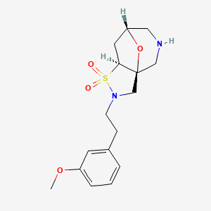 rel-(3aS,7R,8aS)-2-(3-methoxyphenethyl)octahydro-3a,7-epoxyisothiazolo[4,5-c]azepine 1,1-dioxide