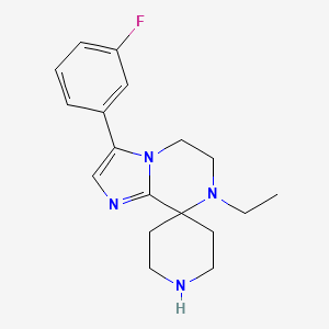 7-Ethyl-3-(3-fluorophenyl)-6,7-dihydro-5H-spiro[imidazo[1,2-a]pyrazine-8,4'-piperidine]
