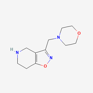 molecular formula C11H17N3O2 B8112850 3-(Morpholinomethyl)-4,5,6,7-tetrahydroisoxazolo[4,5-c]pyridine 